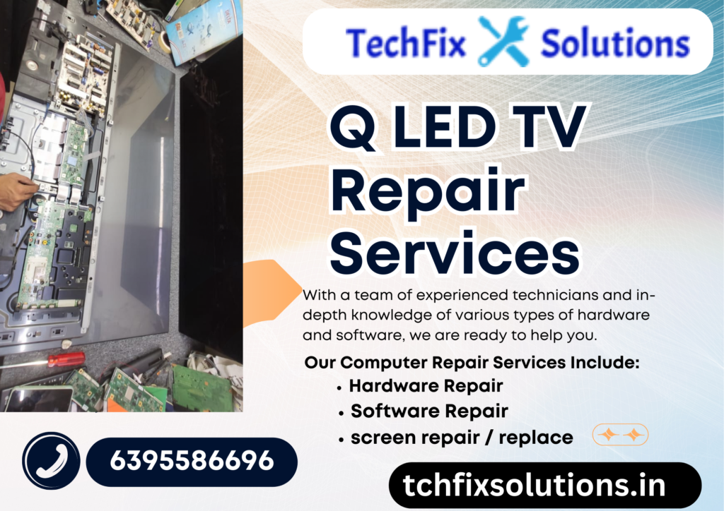 Blue and White Modern Computer Repair Services Poster (1)